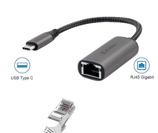 USB-C To RJ45 Gigabit Ethernet Adapter